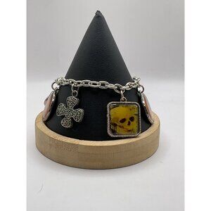 AAI Gothic Silver Charm Bracelet Crosses & Skulls
